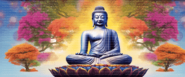 Radiant Enlightenment   Picture Buddha seated esrgan   10328