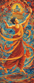 Samsara's Dance   Depict Buddha in a dynamic pose esrgan   10341