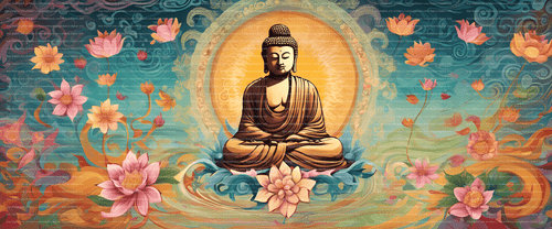 Buddha's Enlightenment Journey  A dynamic backgrounDynamic esrgan   10179