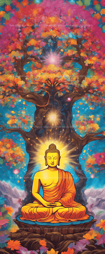 Radiant Enlightenment   Picture Buddha seated esrgan   10304