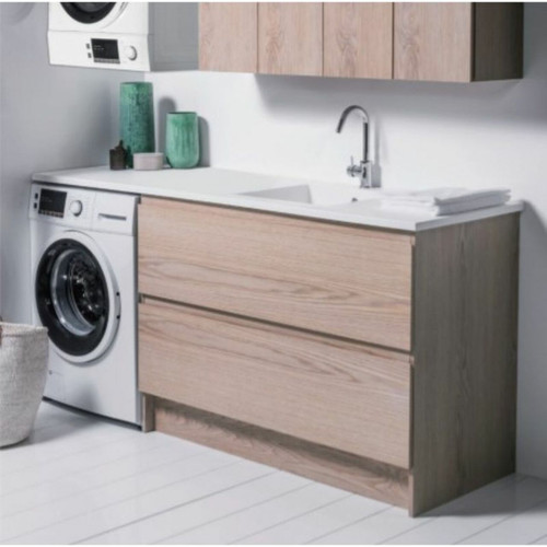 LAUNDRY TUB & CABINET 2 DRAWER 1200MM