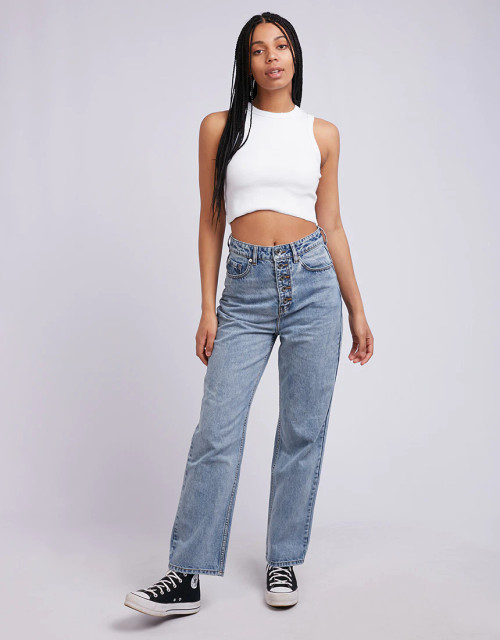 Silent Theory Ladies-Drew Dad Jean Heritage Blue