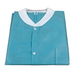 Lab Coat Extra-Safe Ceil Blue Long Sleeves Knee Length Size SML 10/BG