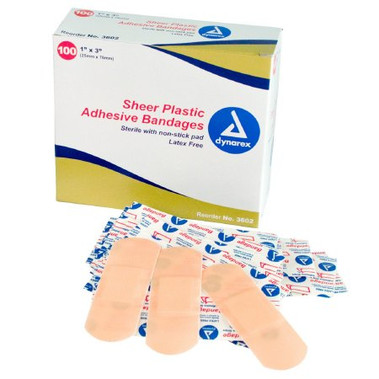  BANDAGE, ADHSV STRIP 1X3 STR (100/BX 24BX/CS) 