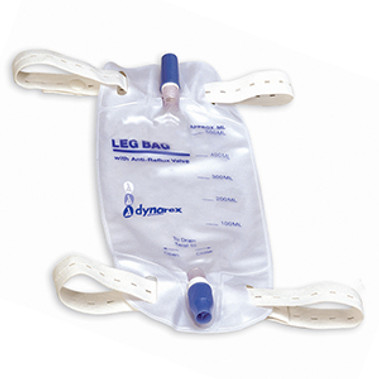 Urinary Leg Bag Anti-Reflux Valve 1000 mL Vinyl BAG, LEG STR TWIST VLV LG 1000ML (12/BX 4BX/CS)