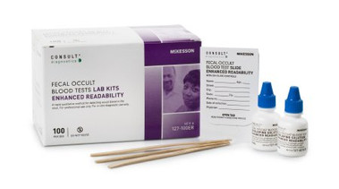 Rapid Test Kit Consult™ Colorectal Cancer Screen Fecal Occult Blood Test (FOB) Stool Sample CLIA Waived 100 Tests