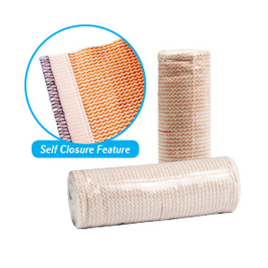 Cohesive Bandage 4 Inch X 5 Yard Standard Compression Self-adherent Closure Tan NonSterile BANDAGE, COHESIVE N/S TAN 1" (10PK/CS)