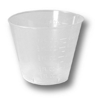 Graduated Medicine Cup Economy 1 oz. Clear Polypropylene Disposable CUP, MEDICINE 1OZ POLY ECON ( 100/SL 50SL/CS)