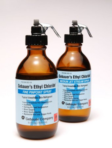 Gebauer's Ethyl Chloride® Ethyl Chloride 100% Fine Stream Spray Bottle 3.5 oz. ETHYL CHLORIDE, FINE JET STREAM 3.5OZ Each