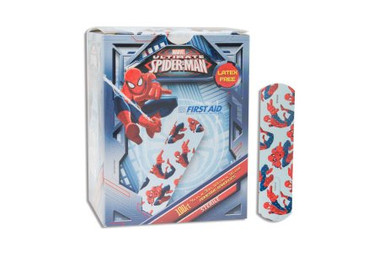 Adhesive Strip American® White Cross Stat Strip® 3/4 X 3 Inch Plastic Rectangle Kid Design (Spider-Man) Sterile
