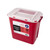 CONTAINER, SHARPS RED 2GAL EACH, 11ʺ x 7.3ʺ x 14.2ʺ