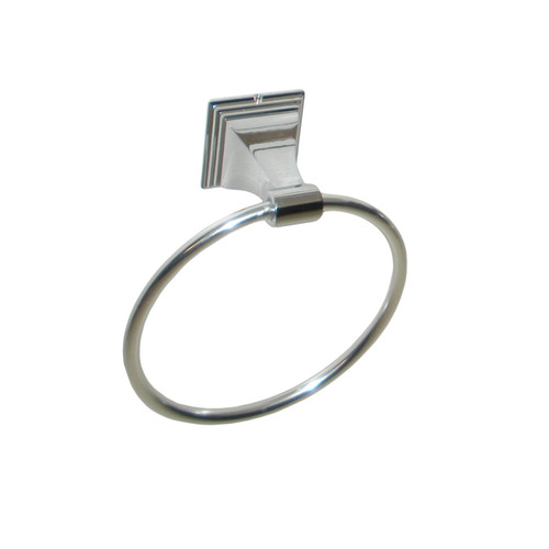 Leonard Collection Towel Ring in Chrome