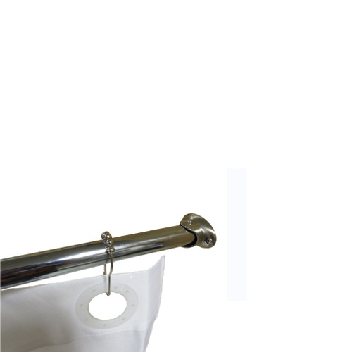 60-72" Adjustable Curved Shower Rod in Satin Nickel