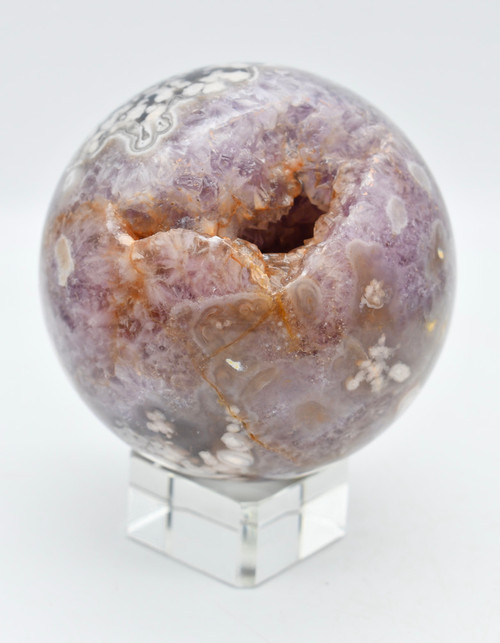 Amethyst Flower Agate Sphere