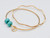 14kgf Amazonite Wave and Wavy Bangle Set (Size 8.5)