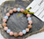 Cancer Stretch Bracelet, Pink Opal, Peach Moonstone and Opalite