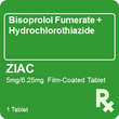 Ziac 5mg/6.25mg 1 Tablet