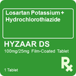 Hyzaar DS 100mg/25mg 1 Tablet 