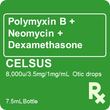 Polymyxin 8,000u/3.5mg/1mg/mL Celsus Ear Drops 7.5mL