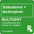 Multivent 2.5mg / 500mcg / 2.5mL Solution for Inhalation Nebules 2.5mL