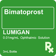 Lumigan 0.01mg / mL Opthalmic Solution 3mL