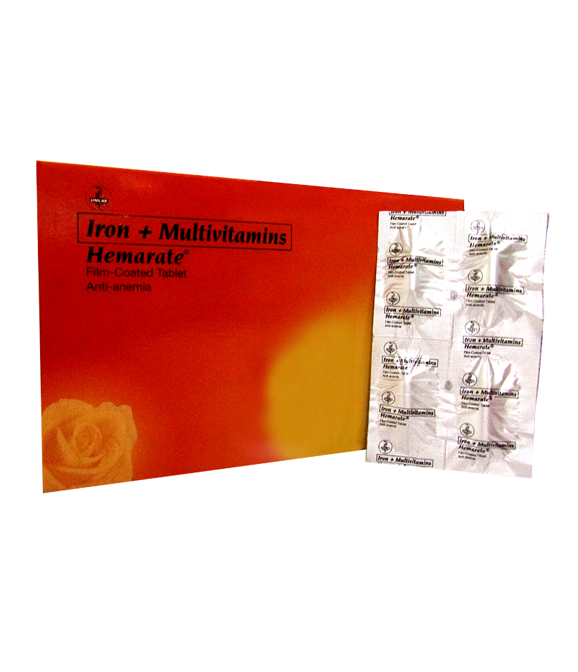 Hemarate 320mg / 30IU/10mg / 10mg / 5mg / 50mcg / 30mg / 500mg 1 Tablet