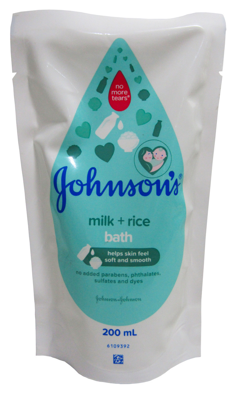 Johnson's Baby Bath Milk + Rice 200mL Refill St. Joseph Drug Online