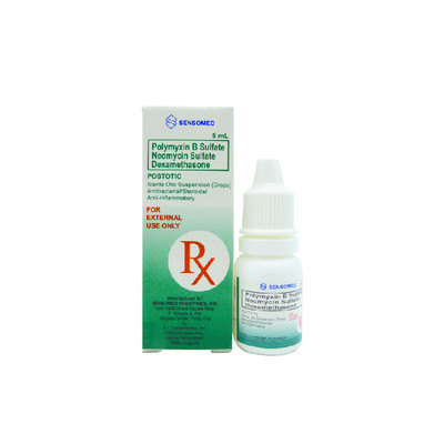 Postotic 1.25mg /3.5mg /1mg /mL Ear Drops 5mL
