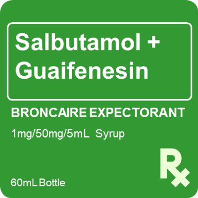 Broncaire Expectorant 1mg / 50mg / 5mLSyrup 60mL