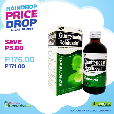 Robitussin Regular 100mg / 5mL Syrup 120mL