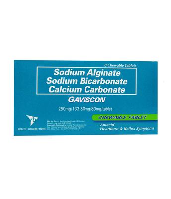 Gaviscon 250mg / 133.50mg / 80mg 1 Chewable Tablet