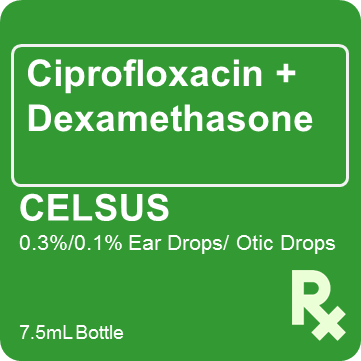 Ciprofloxacin+Dexamethasone Celsus Ophthalmic Drops 7.5mL
