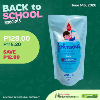 Johnson's Baby Bath Active Kids Clean&Fresh 200mL Refill