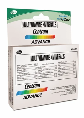 Centrum Advance Multivitamins and Minerals Tablet - 8s