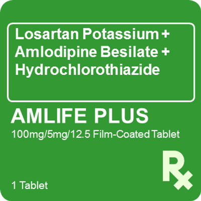 Amlife Plus 100mg/5mg/12.5mg 1 Tablet