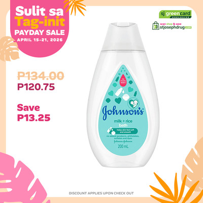 Johnson's Baby Bath Milk + Rice 200mL