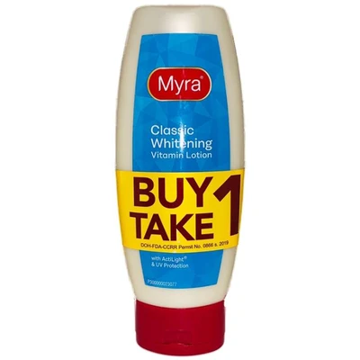 Myra Vitamin Lotion Classic Whitening 200mL Buy 1 Take 1