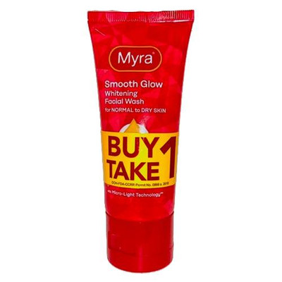 Myra Facial Wash Smooth Glow 50mL Buy 1 Take 1