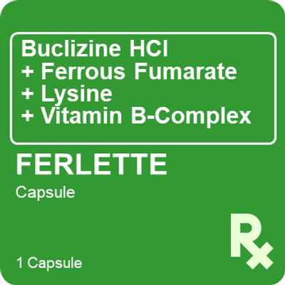Ferlette 25mg/200mg/300mg/10mg/25mg/5mg 1 Capsule