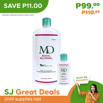 M&D 70% Ethyl Alcohol Moist 500ml + 60ml