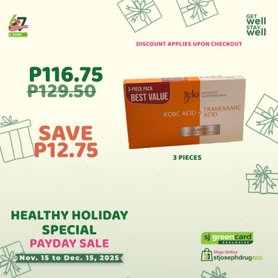 Belo Intensive Whitening Bar Kojic + Tranexamic 65g x 3s