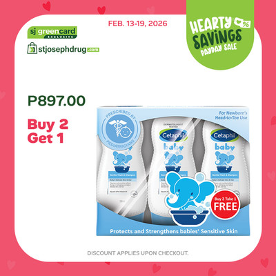 Cetaphil Baby Gentle Wash & Shampoo 230ml Buy2 Take1