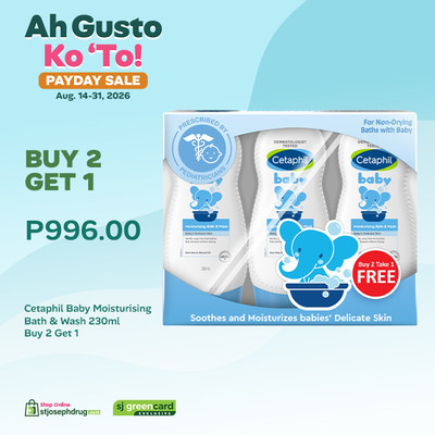 Cetaphil Baby Moisturising Bath & Wash 230ml Buy2 Get1