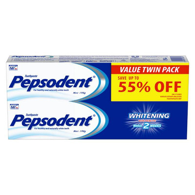 Pepsodent Toothpaste Whitening 2x190g