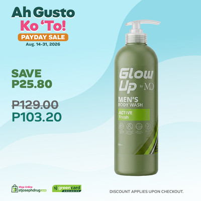 Glow Up by M&D Body Wash Active Fresh 500ml