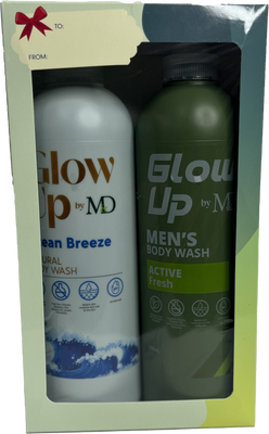 Glow Up by M&D Gift Set Ocean Breeze + Active Fresh 500ml