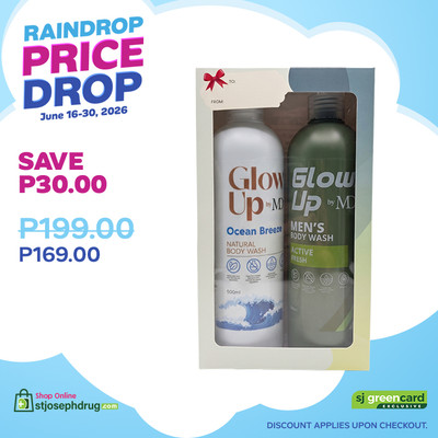 Glow Up by M&D Gift Set Ocean Breeze + Active Fresh 500ml