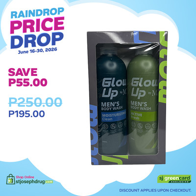 Glow Up by M&D Gift Set Moisturizing Clean + Active Fresh 500ml