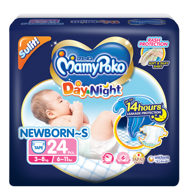 Mamypoko Day & Night New Born 24s