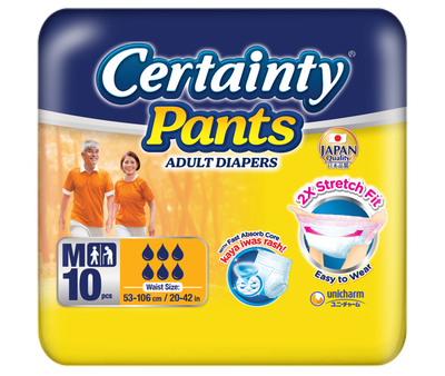 Certainty Pants Adult Diaper Medium 10s